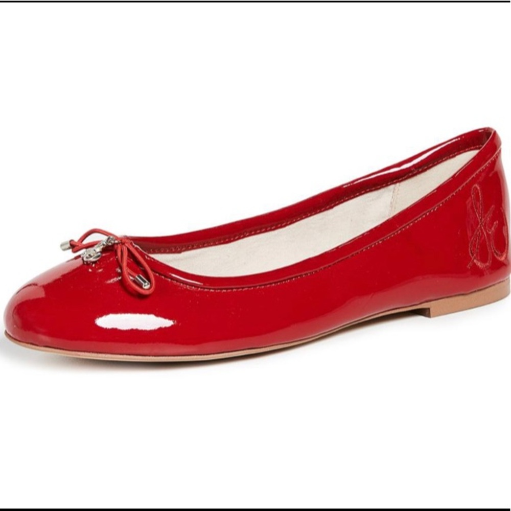 Sam Edelman Felicia round toe red patent leather ballet flat size 8.5 wide